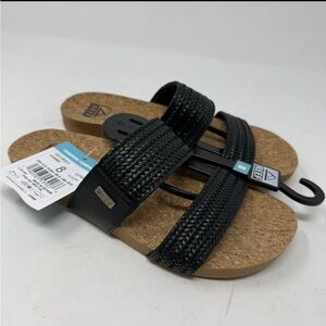 New REEF Banded Horizon Women's Slide Sandal -cusion vegan hi vista 2.0 sz 8